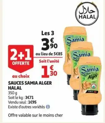 Auchan Sauces Samia Alger Halal offre