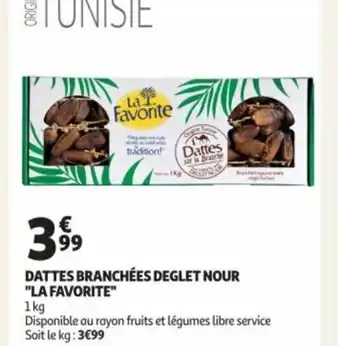 Auchan Dattes Branchés Deglet Nour "La Favorite" offre