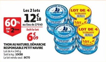 Auchan Thon Au Naturel Démarche Responsable Petit Navire offre