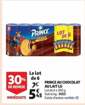 Auchan Prince Au Chocolat Au Lait Lu offre