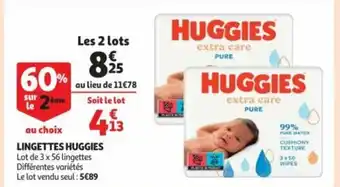 Auchan Lingettes Huggies offre