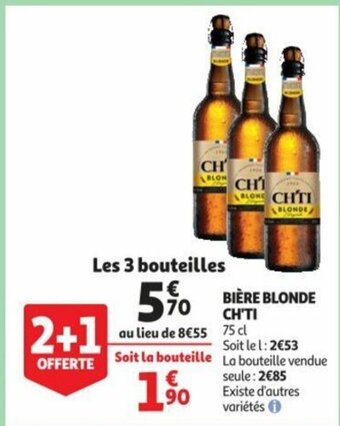 Auchan Bière Blonde Ch'Ti offre
