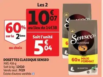 Auchan Dosettes Classique Senseo offre