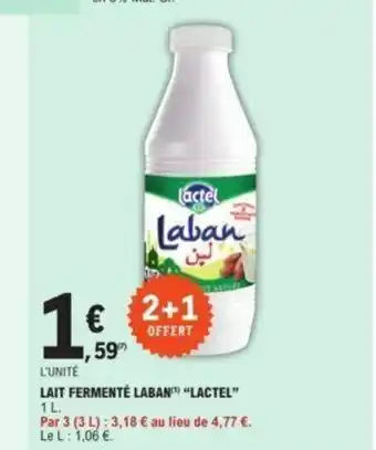 E.Leclerc Lait Fermenté Laban "Lactel" offre