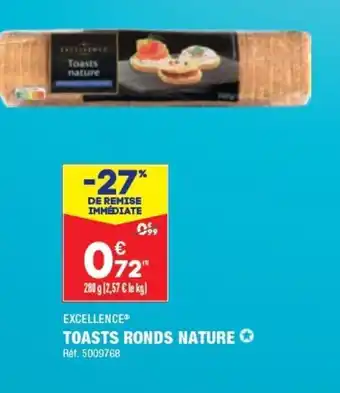 ALDI Toasts Ronds Nature offre