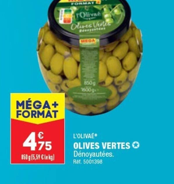 Promo Olives Vertes chez ALDI