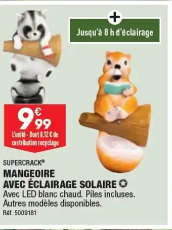 Mangeoire Avec Éclairage Solaire