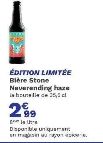 Bière stone neverending haze