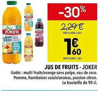 Supeco Jus de fruits - joker offre