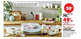 Super U Yaourtière yogurteo family moulinex offre