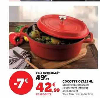Cocotte ovale 6l