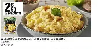 Spar L'écrasé de pommes de terre 2 carottes créaline offre