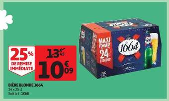 Auchan Bière blonde 1664 offre