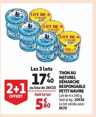 Auchan Thon au naturel démarche responsable petit navire offre