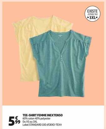 Auchan Tee-shirt femme inextenso offre