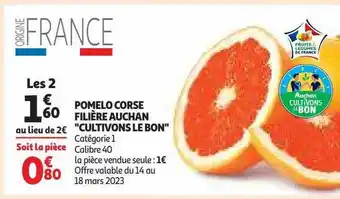 Auchan Pomelo corse filière auchan offre