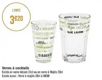 Verres à cocktails