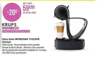 Dolce gusto infinissima yy4230fd gris-noir krups