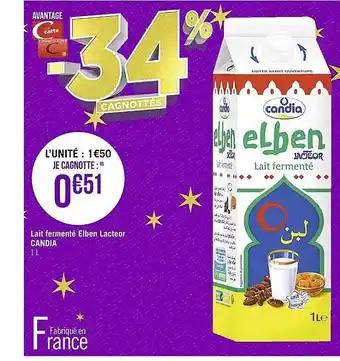 Casino Supermarchés Lait fermenté elben lacteor candia offre