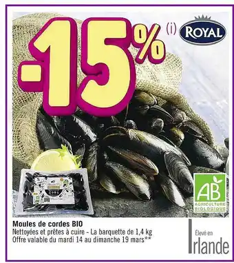 Casino Supermarchés Moules de cordes bio offre