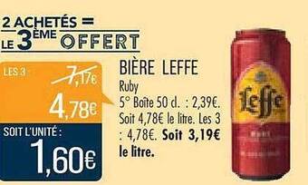 Match Bière leffe offre