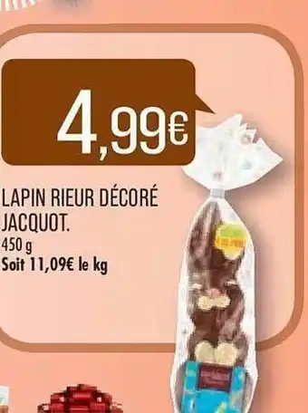 Match Lapin rieur décoré jacquot offre