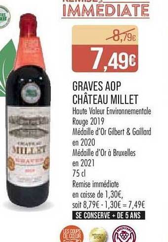 Match Graves aop château millet offre
