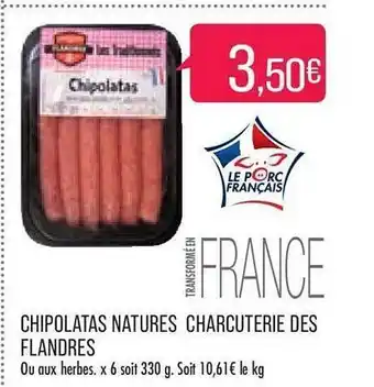 Chipolatas natures charcuterie des flandres