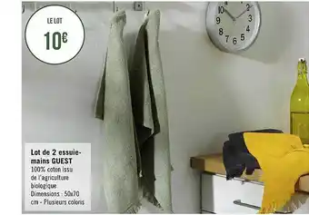 Lot de 2 essuie-mains guest