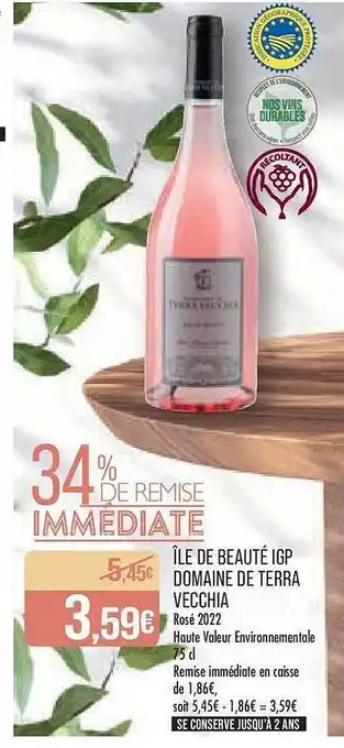 Match Île de beauté igp domaine de terra vecchia offre
