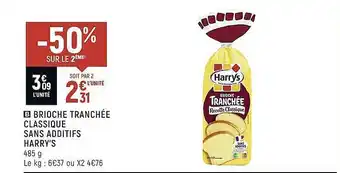 Brioche tranchée classique sans additifs harry's
