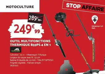 Bricomarché Outil multifonctions thermique b33ps 4 en 1 mc culloch offre