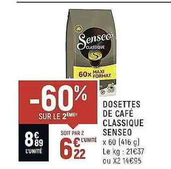 Dosettes de café classique senseo