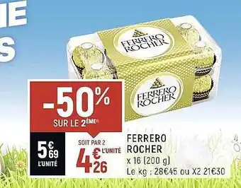 Spar Ferrero rocher offre