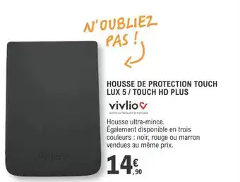 E.Leclerc Housse de protection touch lux 5-touch hd plus vivlio offre