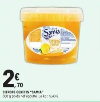 E.Leclerc Citrons confits "SAMIA" offre
