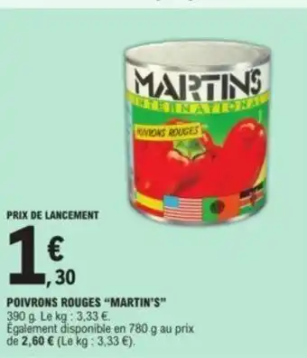 E.Leclerc Poivrons rouges "MARTIN'S" offre