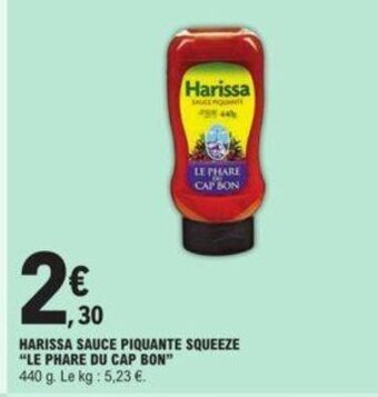 E.Leclerc Harissa sauce piquante squeeze "LE PHARE DU CAP BON" offre