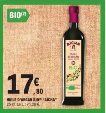 E.Leclerc Huile d'argan bio "AÏCHA" offre