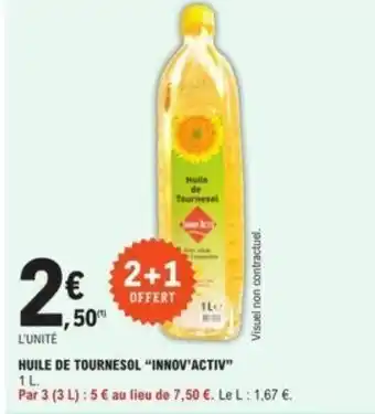 E.Leclerc Huile de tournesol "INNOV'ACTIV" offre