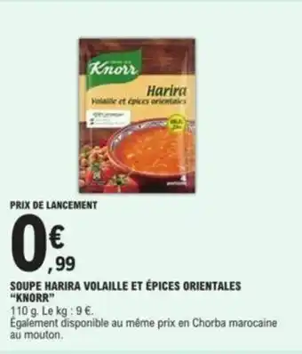 E.Leclerc Soupe harira volaille et épices orientales "KNORR" offre
