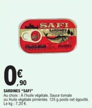 E.Leclerc Sardines "SAFI" offre