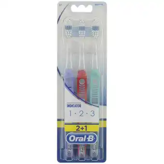 Action Brosses à dents Oral-B Indicateur 1-2-3 offre