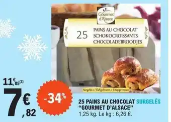 E.Leclerc 25 pains au chocolat surgelés offre