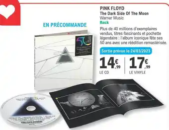 E.Leclerc Pink floyd the dark side of the moon offre