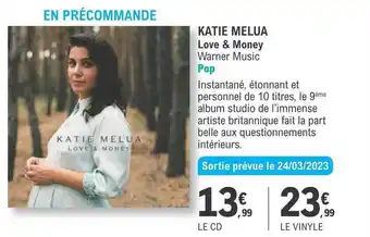E.Leclerc Katie melua - love & money offre