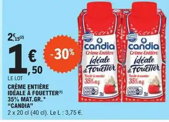 E.Leclerc Crème entière idéale à fouetter 35% mat.gr. offre