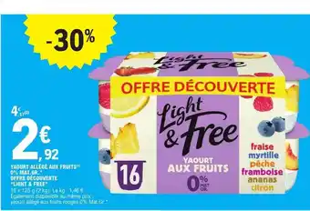 E.Leclerc Yaourt allégé aux fruits 0% mat.gr. offre découverte offre
