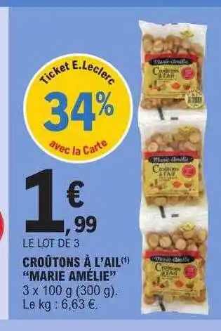 E.Leclerc Croûtons à l'ail offre