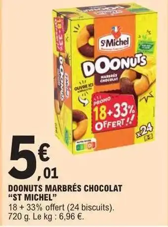 E.Leclerc Doonuts marbrés chocolat offre